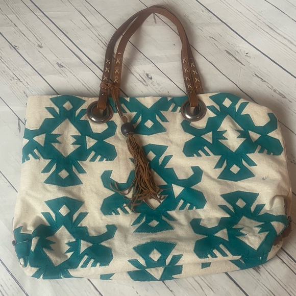 Lucky Brand Turquoise Covina Tote - Picture 2 of 14